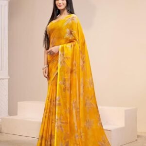 Garden Vareli Floral Print Nara Chiffon Saree