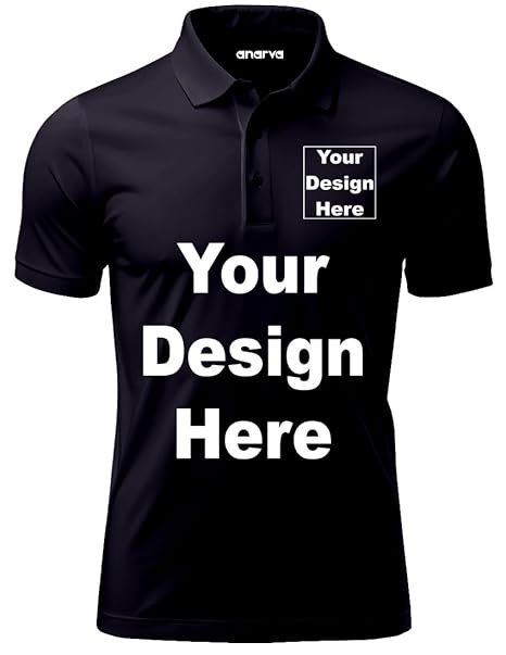 Anarva Custom Men Polo T-Shirt – Personalize with Logo or Text