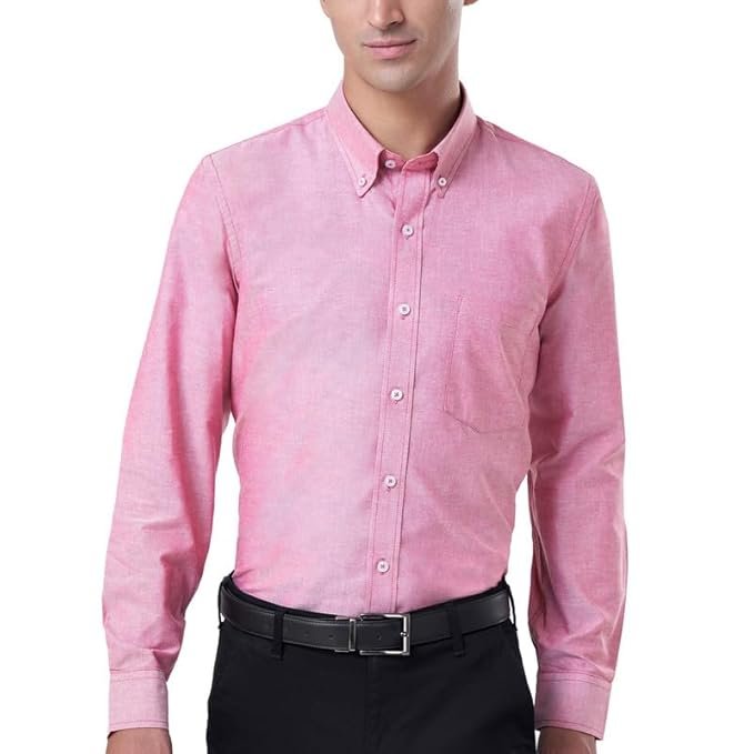 Cotton King Mens Shirts | 100% Cotton Long Sleeve Shirts for Men | Button Down Shirt Men | Oxford Mens Dress Shirt
