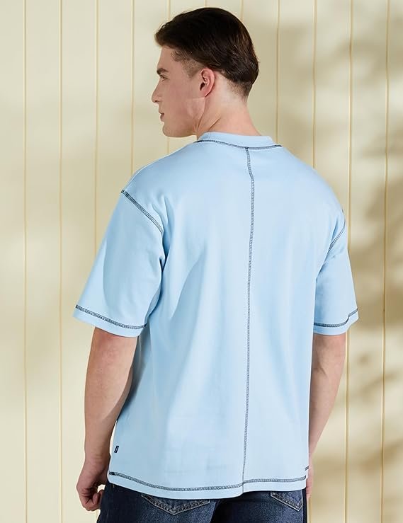 Men's Graphic Fit Cotton Oversized Round Neck T-Shirt - Image 2