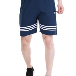BLUE STAR SHARK Athletic Sports Shorts for Men with Zip Pockets and Elastic Waistband Quick Dry Lightweight Activewear.